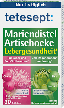 Mariendistel Artischocke Lebergesundheit Tabletten 30 St, 33 g