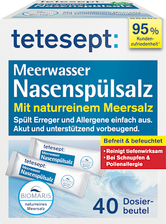 Neusspoelzout met zeewater, 40 stuks