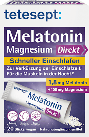 Melatonine + Magnesium Direct Sticks 20 stuks, 36 g