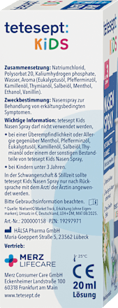 Nasenspray Kids mit Eukalyptusöl & Kamille, 20 ml