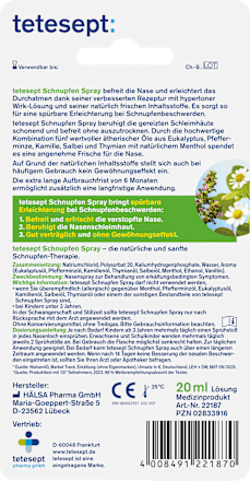 Nasenspray Schnupfen Spray, 20 ml