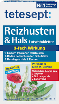 Keel- en kriebelhoestpastilles, 20 stuks