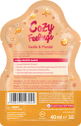 Schuimbad Cozy Feelings, 40 ml