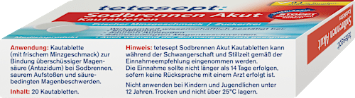 Sodbrennen Akut Kautabletten 20 St, 20 St
