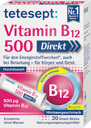Vitamine B12 500µg sticks 20 stuks, 36 g