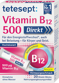 Vitamine B12 500µg sticks 20 stuks, 36 g