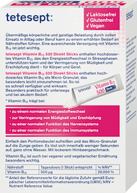 Vitamine B12 500µg sticks 20 stuks, 36 g