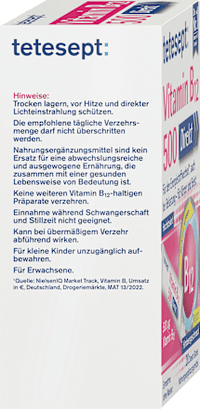 Vitamine B12 500µg sticks 20 stuks, 36 g