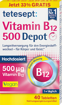Vitamin B12 Depot 500µg Tabletten 40 St, 8,3 g