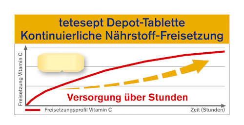 Vitamin C 1200 Depot + Zink + D3 Tabletten 30 St, 43,8 g tetesept