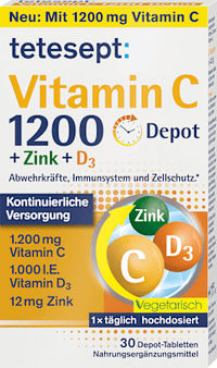 Vitamin C 1200 Depot + Zink + D3 Tabletten 30 St, 43,8 g