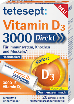 Vitamine D 3000 IE directe sticks 20 stuks, 36 g