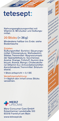 Vitamine D 3000 IE directe sticks 20 stuks, 36 g