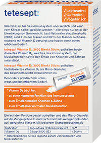 Vitamine D 3000 IE directe sticks 20 stuks, 36 g