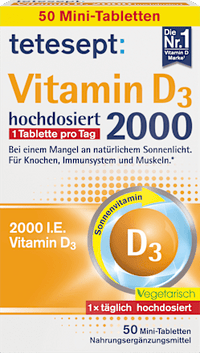 Vitamine D3 2000 IE tabletten 50 stuks, 15,3 g