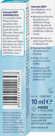 Zahnungsgel pflanzlich, 10 ml