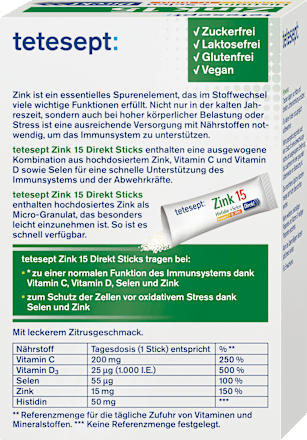 Zink 15µg Sticks 20 St, 40 g