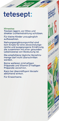Zink 15µg Sticks 20 St, 40 g