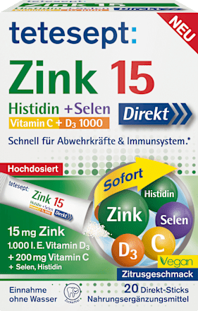 Zink 15µg sticks, 20 stuks