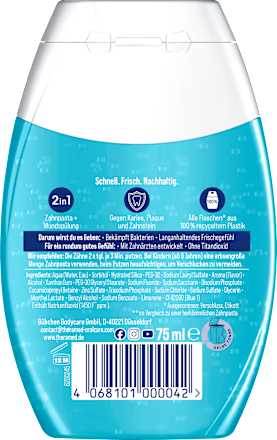 Zahnpasta Gel Original-Frisch 2in1, 75 ml