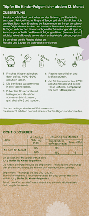 Folgemilch Kinder ab dem 12. Monat, 500 g