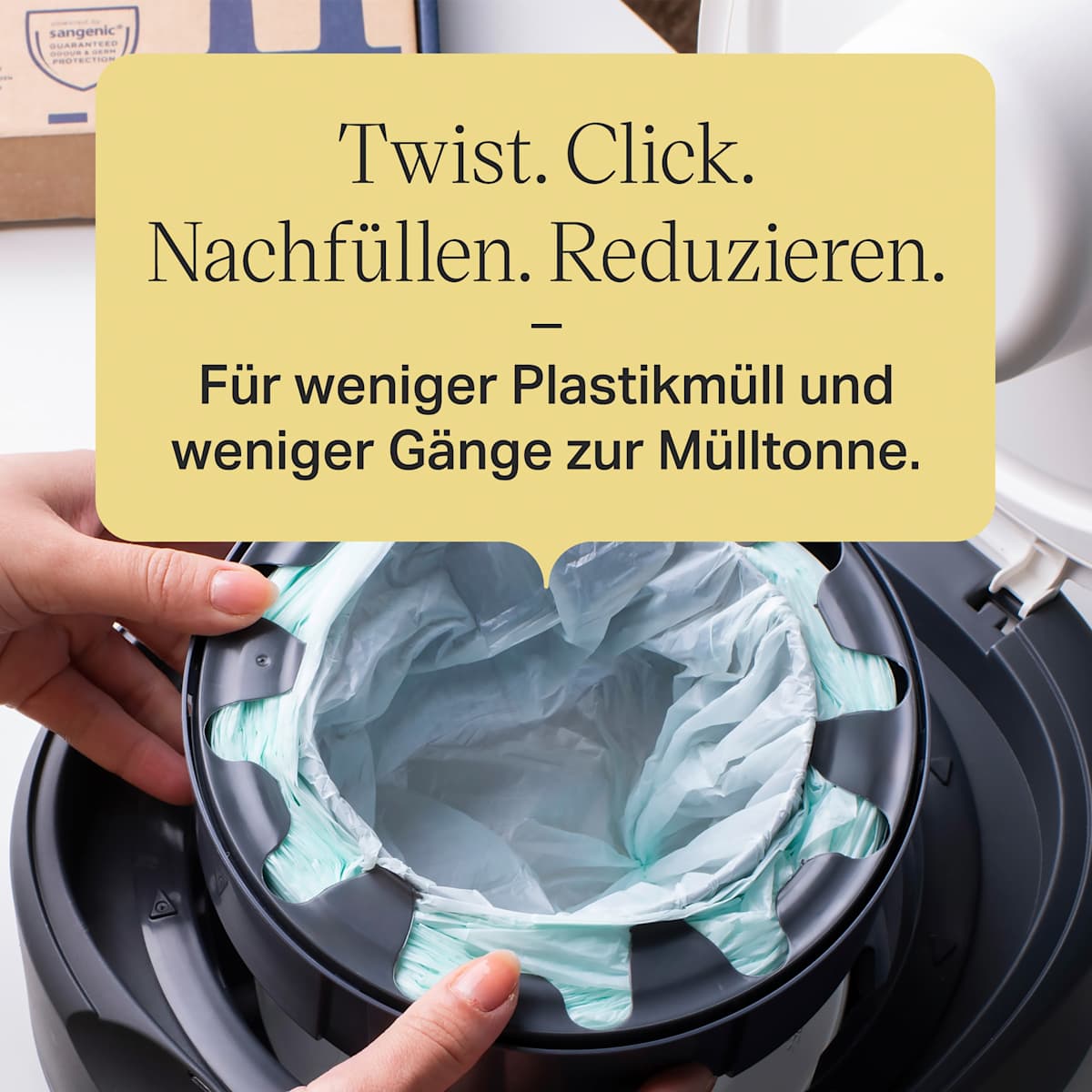 Tommee Tippee Nachfüllfolie Twist & Click für Windeleimer, 3 St