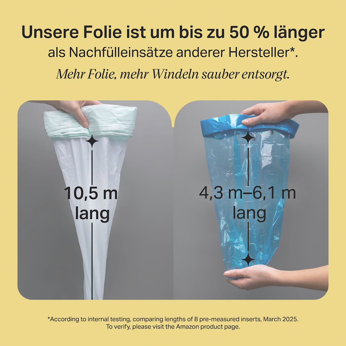 Tommee Tippee Nachfüllfolie Twist & Click für Windeleimer, 3 St