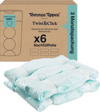 Tommee Tippee Nachfüllfolien Twist & Click für Windeleimer, 6 St