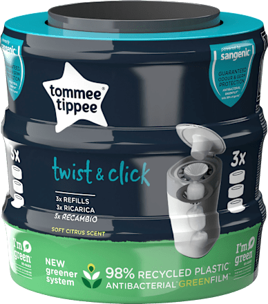 Navulcassettes voor Twist &amp; Click en Sangenic Tec luieremmers, 3 stuks