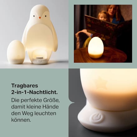 Nachtlampje pinguïn, draagbaar, 2-in-1, 1 stuk
