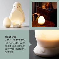Nachtlampje pinguïn, draagbaar, 2-in-1, 1 stuk