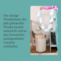 Windeleimer Twist & Click creme/weiß inkl. 1 Nachfüllkasette, 1 St