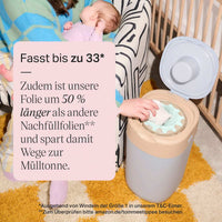Windeleimer Twist & Click creme/weiß inkl. 1 Nachfüllkasette, 1 St