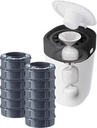 Twist &amp; Click luieremmer inclusief 12 navulcassettes, wit, 1 st.