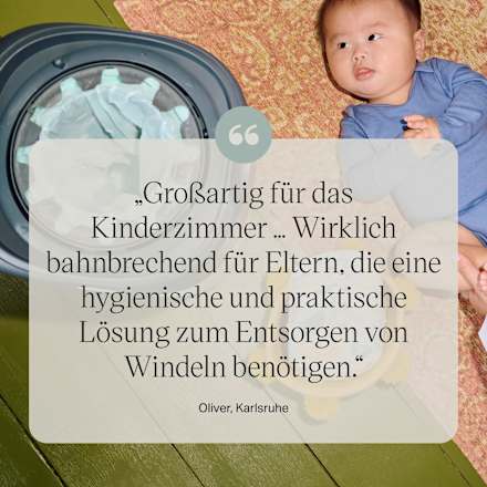 Windeleimer Twist & Click inkl. 12 Nachfüllkassetten, weiß, 1 St