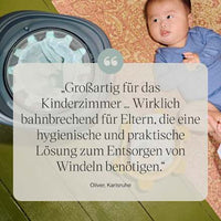 Windeleimer Twist & Click inkl. 12 Nachfüllkassetten, weiß, 1 St
