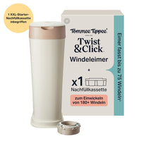 Tommee Tippee Windeleimer Twist & Click XL creme/weiß inkl. 1 Nachfüllkassette, 1 St