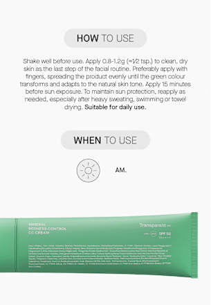 CC Cream Mineral Redness Control LSF 50, 45 ml
