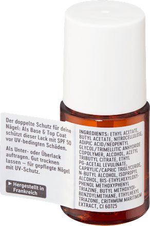 Base & Top Coat SPF 50, 10,5 ml