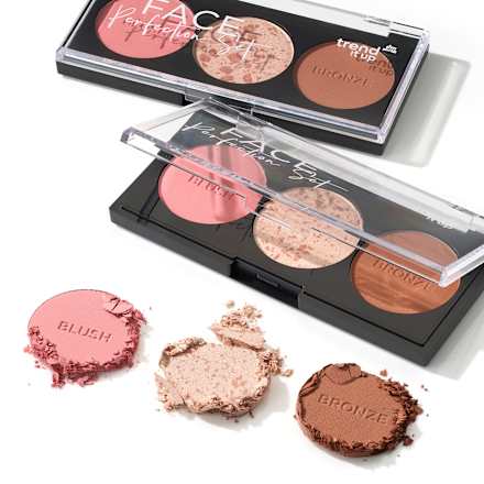 Blush, Bronzer &amp; Highlighter Palette Face Perfection, 1 st