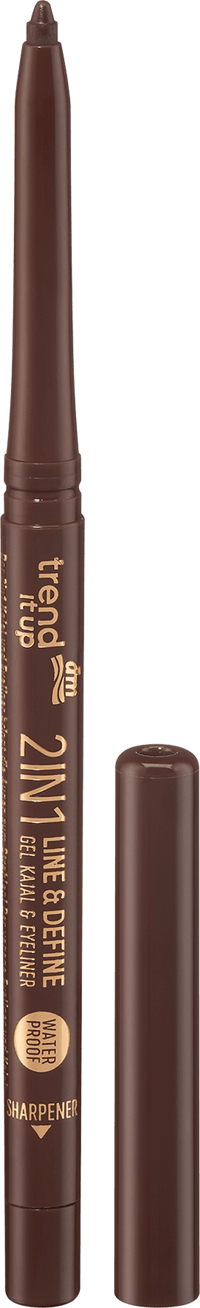 trend !t up Gel Kajal & Eyeliner 2 en 1 Line & Define Waterproof 030, 0,35 g