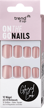 Kunstnagels On the Go Nails Glazed Look, 12 stuks