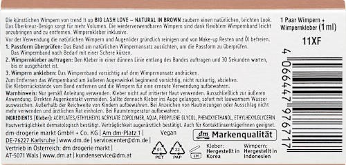 Künstliche Wimpern Big Lash Love Natural Brown (1 Paar), 2 St