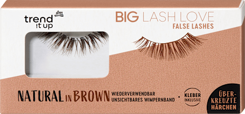 Künstliche Wimpern Big Lash Love Natural Brown (1 Paar), 2 St