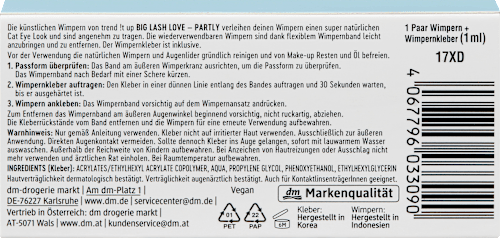 Künstliche Wimpern Big Lash Love Partly (1 Paar), 2 St