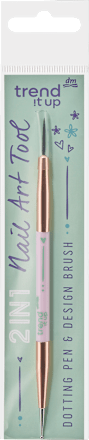 Nageldesignpen 2-in-1, 1 stuk