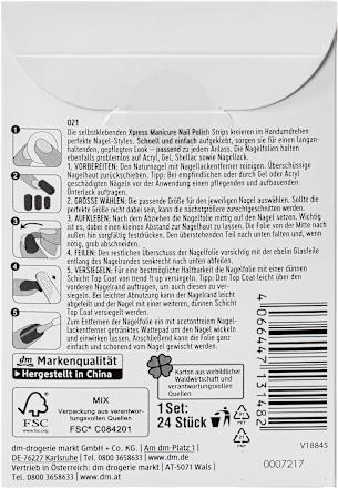 Nagelfolies XPRESS Manicure 021 Simple Favour, 24 stuks