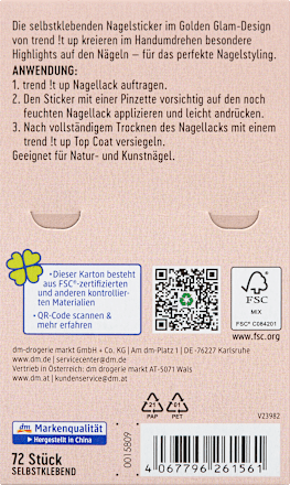 Nagelsticker Golden Glam, 72 St