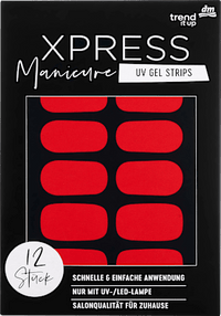 UV Gel Nagelfolie XPRESS Manicure 130 Statement Rood, 12 stuks