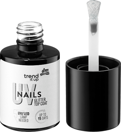 UV Nagellack Glitter Top Coat, 9 ml